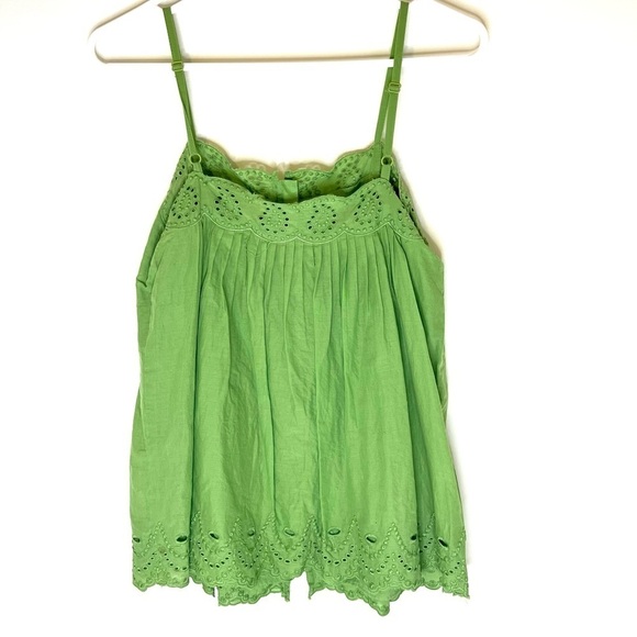 2/$25 - Loft - Green Eyelet Sleeveless Top - Picture 7 of 7